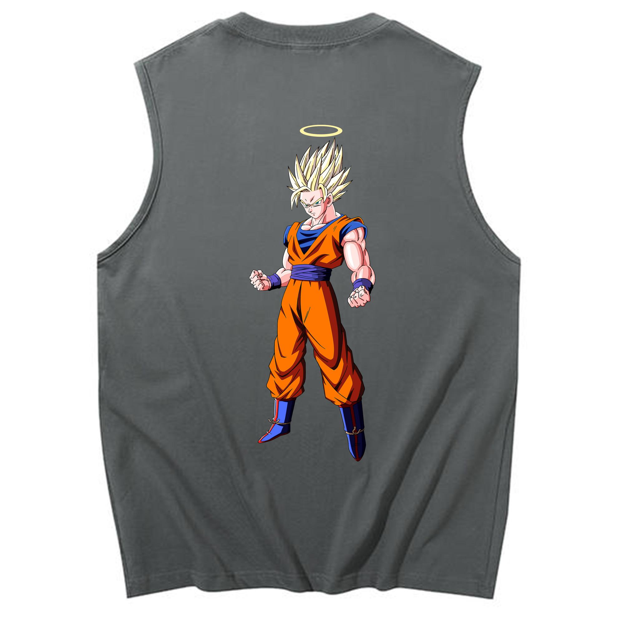 （画像用） ドラゴンボール 孫悟空（そん ごくう）Son Goku カカロット DRAGON BALL Kakarotto コットン100％タンクトップ（背面プリント）